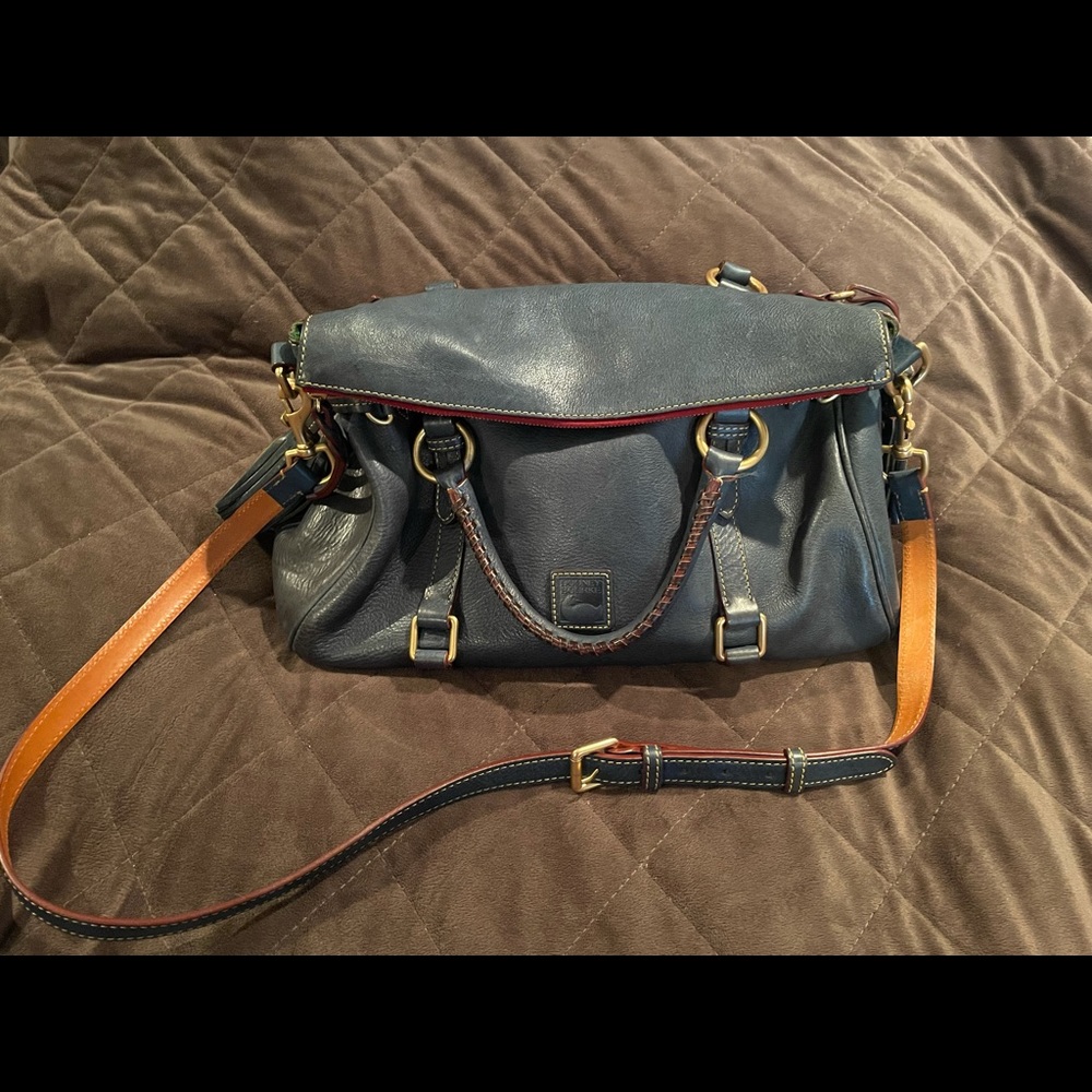 Dooney & Bourke Large Florentine Satchel slate color